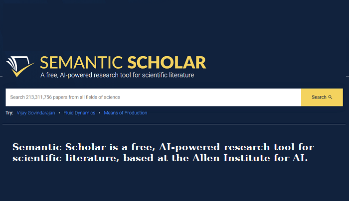 Semantic Scholar is a dynamic AI-powered Search Tools for scientific Literature
