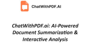 chatwithpdf ai - chat with any pdf ai tool