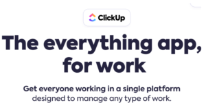 click up AI based project management tool
