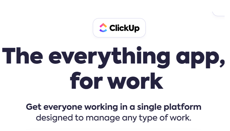 click up AI based project management tool