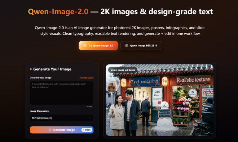 Qwen-Image-2.0 | AI Image Generator, 2K Text & Posters